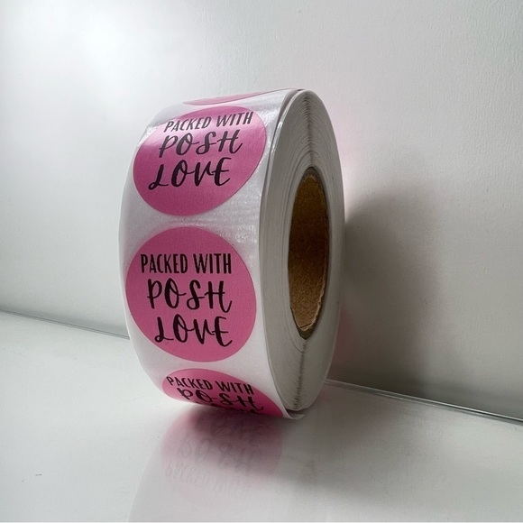 Packed with posh love | 1' round sticker | shipping supplies | thank you STICKER - Picture 3 of 6